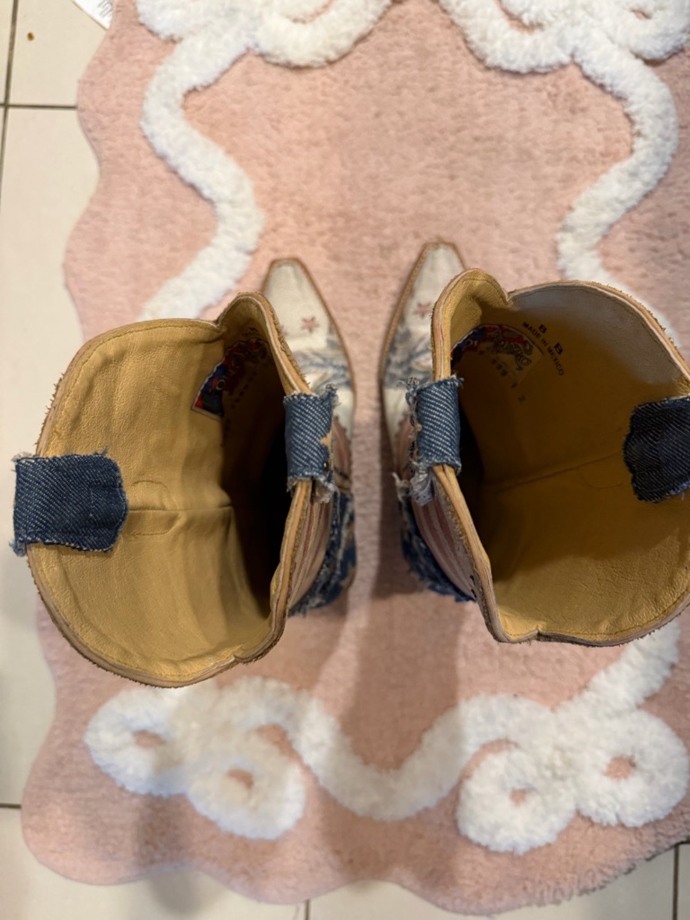 Old Gringo Tan & Blue Leather Cowboy Boots - Picture 7 of 7